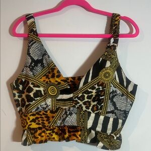 Animal Print Crop Top